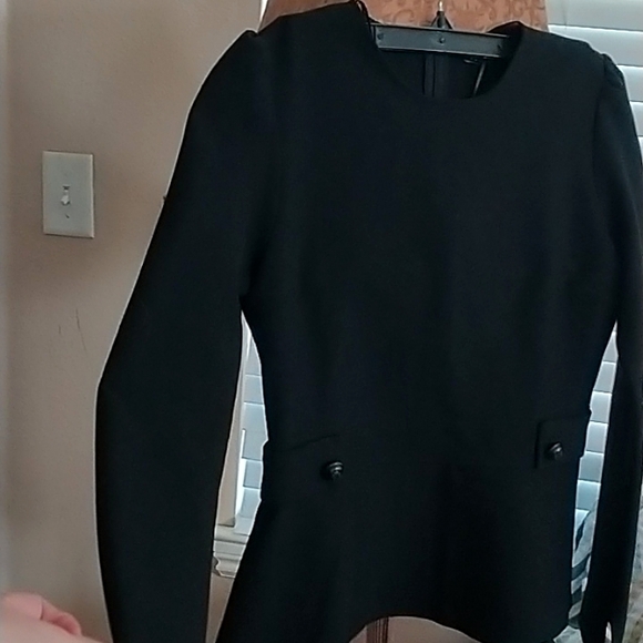 Zara Woman Black Blouse size Small NWT - Picture 1 of 7